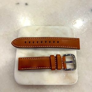 Shinola 20mm Long saddle brown strap